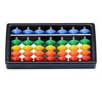 Abacus pour les enfants perles colorées 7 tiges 4.5x2.4 ABS ABACUS Smooth & sans odeur Portable Calcul des jouets mathématiques éducatifs pour la maternelle à la maison