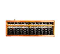 Abacus Wooden Old-Fashioned Children's Abacus Mental Arithmetic Small Abacus Teaching Aids Abacus Five-Bead Abacus Solid Wood with Clearer