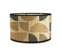 Abad-jour en bambou rétro, abat-jour en forme de tambour rond pour tables ou lustres, adapté aux lustres de plafond simples (Style 14)
