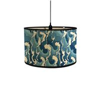 Abad-jour en bambou rétro, abat-jour en forme de tambour rond pour tables ou lustres, adapté aux lustres de plafond simples (Style 6)