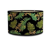 Abad-jour en bambou rétro, abat-jour en forme de tambour rond pour tables ou lustres, adapté aux lustres de plafond simples (Style 19)