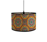 Abad-jour en bambou rétro, abat-jour en forme de tambour rond pour tables ou lustres, adapté aux lustres de plafond simples (Style 4)