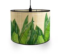Abad-jour en bambou rétro, abat-jour en forme de tambour rond pour tables ou lustres, adapté aux lustres de plafond simples (Style 20)