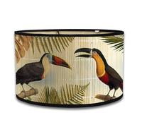 Abad-jour en bambou rétro, abat-jour en forme de tambour rond pour tables ou lustres, adapté aux lustres de plafond simples (Style 3)