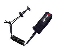 Abahub Premium 4 ft Bodyboard Leash, 5,5 mm d’épaisseur Enroulé Poignet Surf Body Board Leashes avec Prise pour Le Bodyboard, Noir