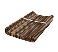 ABAKUHAUS Abstrait Housse de Matelas à Langer pour Bébé, Les lignes verticales de couleur, Housse Douce pour Matelas à Langer avec Trous, Chocolat Caramel pâle
