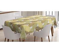 ABAKUHAUS Ananas Nappe, Courbant Exotic Tropical, Linge de Table Rectangulaire pour Salle à Manger Décor de Cuisine, 140 cm x 170 cm, Multicolore