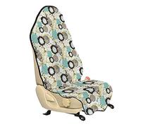 ABAKUHAUS Ancien Housse de Siège de Véhicule, Résumé Ornement Fleur, Protecteur d'Auto sans Glissement, Coupe Universelle, 75x145cm, Écume Brown vert