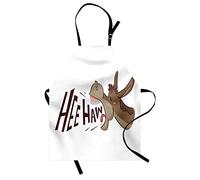 ABAKUHAUS Âne Tablier, Bande dessinée drôle braire animaux, Produit Unisexe avec Col Réglable pour Cuisine et Jardinage, 67 cm x 80 cm, Rose Et Blanc