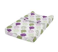 ABAKUHAUS Artichaut Housse de Matelas à Langer pour Bébé, Sketch style alimentaire, Housse Douce pour Matelas à Langer avec Trous, Lime vert et violet