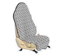 ABAKUHAUS Artichaut Housse de Siège de Véhicule, Tiges et feuilles Mange, Protecteur d'Auto sans Glissement, Coupe Universelle, 75x145cm, Noir et blanc