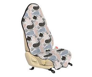 ABAKUHAUS Baleine Housse de Siège de Véhicule, Silhouette des animaux aquatiques, Protecteur d'Auto sans Glissement, Coupe Universelle, 75x145cm, Bleu ardoise Peach noir