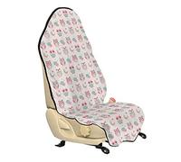 ABAKUHAUS Bébé Housse de Siège de Véhicule, Temps noctambules Lune Fun, Protecteur d'Auto sans Glissement, Coupe Universelle, 75x145cm, Tan Rose Écume