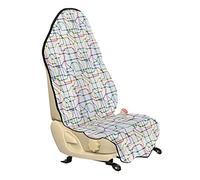 ABAKUHAUS Carte Housse de Siège de Véhicule, Les lignes colorées Metro Scheme, Protecteur d'Auto sans Glissement, Coupe Universelle, 75x145cm, Multicolore
