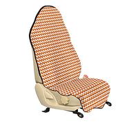 ABAKUHAUS Chevron Housse de Siège de Véhicule, Location saisonnière Couleur, Protecteur d'Auto sans Glissement, Coupe Universelle, 75x145cm, Blanc orange