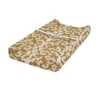 ABAKUHAUS Damassé Housse de Matelas à Langer pour Bébé, Résumé Pastel Flourish, Housse Douce pour Matelas à Langer avec Trous, Crème Caramel pâle