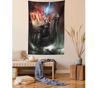 ABAKUHAUS Dragon Tapisserie, Vikings Bateau Stormy Sea, pour la Chambre, 140 x 230 cm, Multicolore