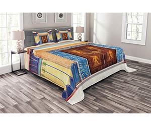 ABAKUHAUS Egypte Couvre-Lit, Bâtiment Egypte, pour la Chambre, 264 x 220 cm, Multicolore