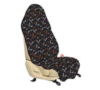 ABAKUHAUS Espace Housse de Siège de Véhicule, Voyager dans Le Cosmos, Protecteur d'Auto sans Glissement, Coupe Universelle, 75x145cm, Noir Orange Blanc