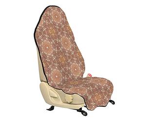 ABAKUHAUS Ethnique Housse de Siège de Véhicule, circulaire Vintage, Protecteur d'Auto sans Glissement, Coupe Universelle, 75x145cm, Brown brun pâle