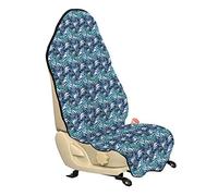 ABAKUHAUS Feuille de palmier Housse de Siège de Véhicule, Tropical Nature Lush, Protecteur d'Auto sans Glissement, Coupe Universelle, 75x145cm, Turquoise Bleu marine
