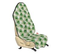 ABAKUHAUS Feuille Housse de Siège de Véhicule, Feuillage Palm Tree Island, Protecteur d'Auto sans Glissement, Coupe Universelle, 75x145cm, Vert pâle Vert Blanc