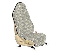 ABAKUHAUS Floral Housse de Siège de Véhicule, Conception féminine Blooming, Protecteur d'Auto sans Glissement, Coupe Universelle, 75x145cm, Tan Bleu Gris Ivoire