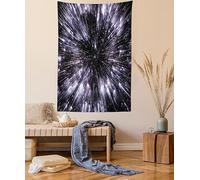 ABAKUHAUS Galaxie Tapisserie, Univers Voyage dans l'espace, Décoration murale en tissu pour chambre à coucher salon dortoir, 150 x 110 cm, Noir Bleu Lavande