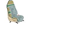 ABAKUHAUS Géométrique Housse de Siège de Véhicule, ovale Doodle, Protecteur d'Auto sans Glissement, Coupe Universelle, 75x145cm, Noix de coco Turquoise