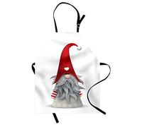ABAKUHAUS Gnome Tablier, Folklore Créature finlandaise, Produit Unisexe avec Col Réglable pour Cuisine et Jardinage, 67 cm x 80 cm, Ru ris Clair