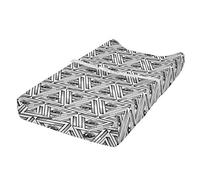 ABAKUHAUS Œil Housse de Matelas à Langer pour Bébé, Tous Seeing Eye pyramidal, Housse Douce pour Matelas à Langer avec Trous, Blanc et noir