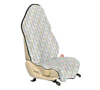 ABAKUHAUS Licorne Housse de Siège de Véhicule, Pastel Stripes Etoiles, Protecteur d'Auto sans Glissement, Coupe Universelle, 75x145cm, Multicolore