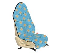 ABAKUHAUS Lotus Housse de Siège de Véhicule, Japonais Flora Themed, Protecteur d'Auto sans Glissement, Coupe Universelle, 75x145cm, Marigold Bleu Blanc