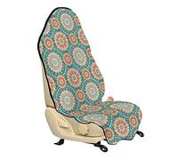 ABAKUHAUS Lotus Housse de Siège de Véhicule, Motif Mandala Oriental, Protecteur d'Auto sans Glissement, Coupe Universelle, 75x145cm, Bleu pâle Beige Peach