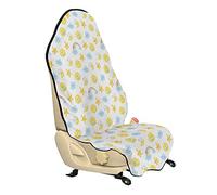 ABAKUHAUS Lune Housse de Siège de Véhicule, Happy Lunes étoiles Nuages, Protecteur d'Auto sans Glissement, Coupe Universelle, 75x145cm, Bébé Bleu Rose Jaune