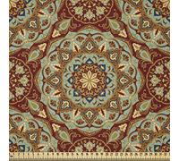 ABAKUHAUS Mandala Tissu au Mètre, Mosaic Design médiévale, Tissu en Microfibre Décoratif pour Textiles d’Art et d’Artisanat, 3M (230x300cm), Bleu clair