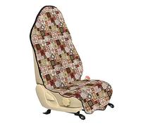 ABAKUHAUS marocain Housse de Siège de Véhicule, Motif Vintage Place, Protecteur d'Auto sans Glissement, Coupe Universelle, 75x145cm, Dark Cream Coral Brown