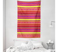 ABAKUHAUS Mexicain Tapisserie, Folklore Vibrant Lézard, Décoration Murale, 140 x 230 cm, Multicolore
