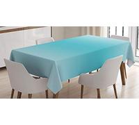 ABAKUHAUS Ombre Nappe, Imprimer Aquatique Tropical, Linge de Table Rectangulaire pour Salle à Manger Décor de Cuisine, 140 x 170 cm, Turquoise
