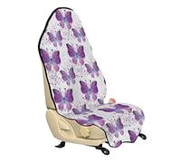 ABAKUHAUS Papillon Housse de Siège de Véhicule, Effet Poly moderne, Protecteur d'Auto sans Glissement, Coupe Universelle, 75x145cm, Violet Bleu pâle Blanc