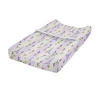 ABAKUHAUS Paris Housse de Matelas à Langer pour Bébé, Lavande Eiffel Pastel, Housse Douce pour Matelas à Langer avec Trous, Vert pâle Lavande