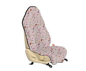 ABAKUHAUS Paris Housse de Siège de Véhicule, Drapeau français populaire, Protecteur d'Auto sans Glissement, Coupe Universelle, 75x145cm, Rose