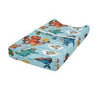ABAKUHAUS pirates Housse de Matelas à Langer pour Bébé, Éléments Cartoon piraterie, Housse Douce pour Matelas à Langer avec Trous, Multicolore