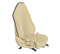 ABAKUHAUS quatrefoil Housse de Siège de Véhicule, quatrefoil étoiles, Protecteur d'Auto sans Glissement, Coupe Universelle, 75x145cm, Jaune blanc