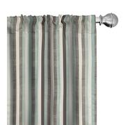 ABAKUHAUS rétro Ensemble de 2 Panneaux de Rideaux, Vieux Classique rayé, Traitement de Fenêtre Léger, 2 pièces 75 cm x 245 cm, Vert Amande Marron Crème