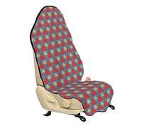 ABAKUHAUS rétro Housse de Siège de Véhicule, Big Petit Triangles Retro, Protecteur d'Auto sans Glissement, Coupe Universelle, 75x145cm, Marigold Blue Sky