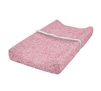 ABAKUHAUS Rose et Blanc Housse de Matelas à Langer pour Bébé, Grille vichy, Housse Douce pour Matelas à Langer avec Trous, Rose pâle