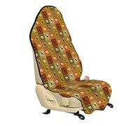 ABAKUHAUS Safari Housse de Siège de Véhicule, Motif Animaux, Protecteur d'Auto sans Glissement, Coupe Universelle, 75x145cm, Brown et noir