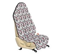 ABAKUHAUS sorbier des oiseleurs Housse de Siège de Véhicule, Résumé Botanique Jardin, Protecteur d'Auto sans Glissement, Coupe Universelle, 75x145cm, Ruby Gris Noir