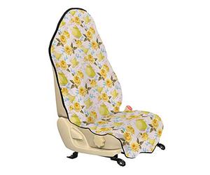 ABAKUHAUS thé Housse de Siège de Véhicule, Tea Time Coupes Fleurs, Protecteur d'Auto sans Glissement, Coupe Universelle, 75x145cm, turquoise Jaune